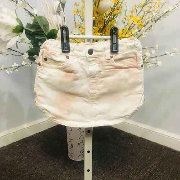 Louis Louise white/pink denim miniskirt size 6 EUC - Picture 1 of 3